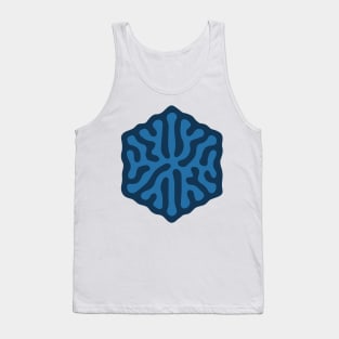 Reaction-Diffusion Hexagon (Blue) Tank Top